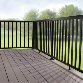 Aluminum Balcony Privacy Handrail Manufacturer - OEM Garden Horizontal Slat Fencing