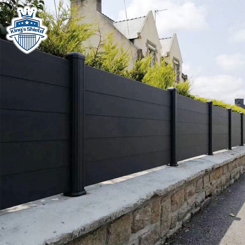 Aluminum Slat Fence Panel Factory - OEM Cheap Black Grey Privacy No Dig