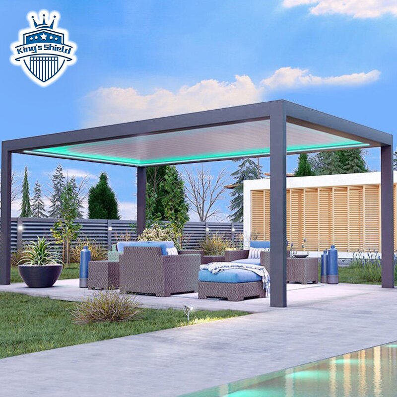 Automatic Patio Gazebo Manufacturer - OEM 3x4 Modern Opening Louvred Roof Luxury