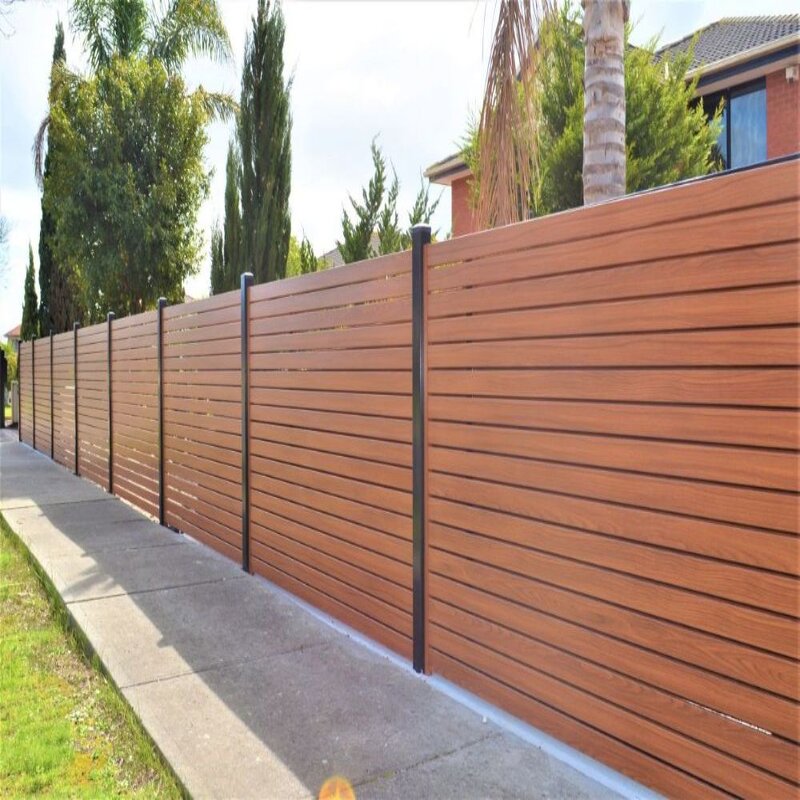 Aluminum Slat Fence Panel Factory - OEM Cheap Black Grey Privacy No Dig