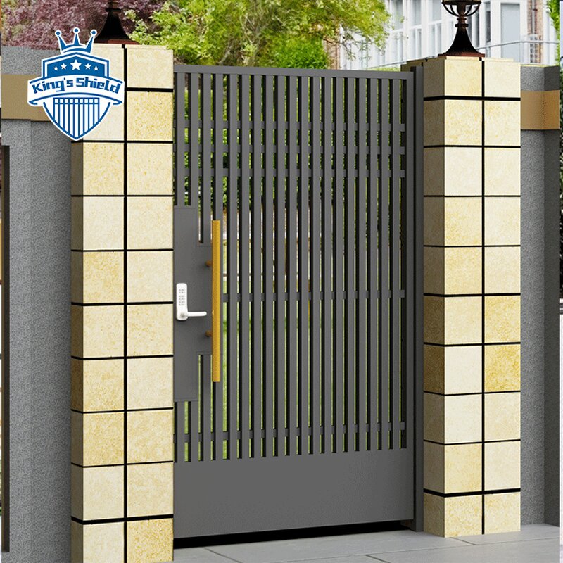 Aluminum Pedestrian Gate Factory - OEM Modern Main Exterior Iron Swing Gate
