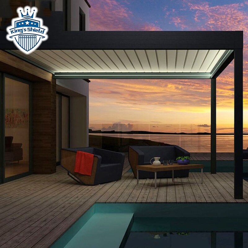 Retractable Louver Roof Pergola Manufacturer - OEM Customized 6x4m Bioclimatic System