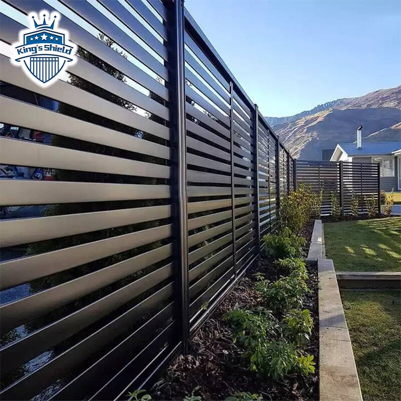 Aluminum Fence Panels Factory - OEM Easy to Install No Dig Horizontal Slat