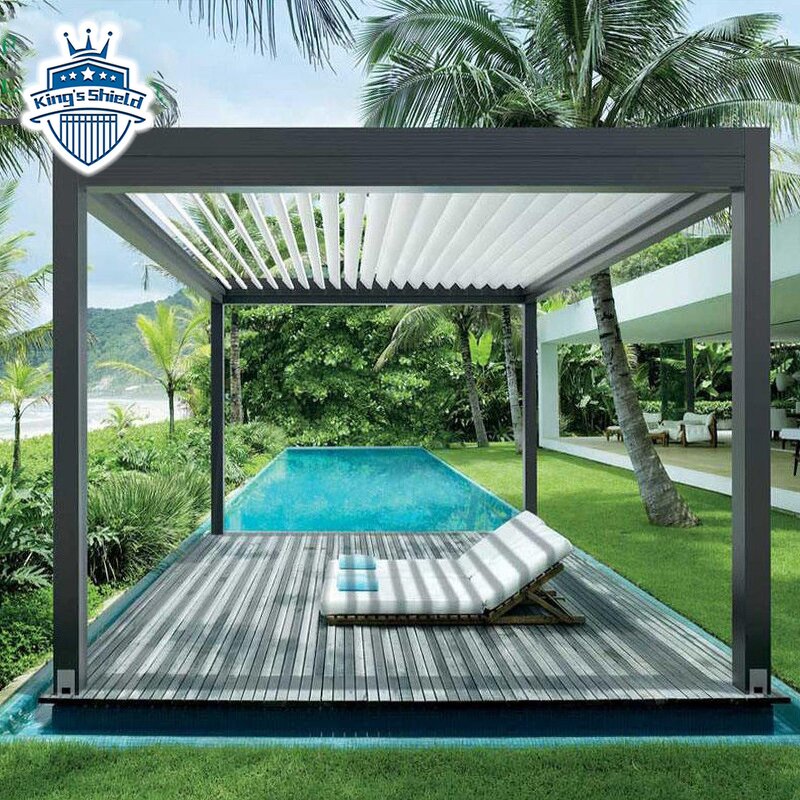 Motorised Outdoor Garden Gazebo Supplier - OEM 6x4 Modern Luxury Bioclimatic Pergola