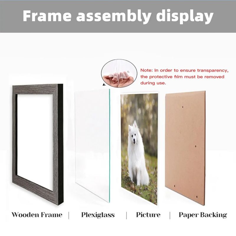Wood Picture Frame Manufacturer - OEM Solid Wood A4 A3 Wall Mount