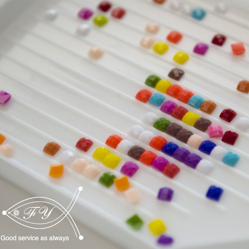 Square Diamond Drills Manufacturer - OEM DMC 447 Colors Resin 2.5mm