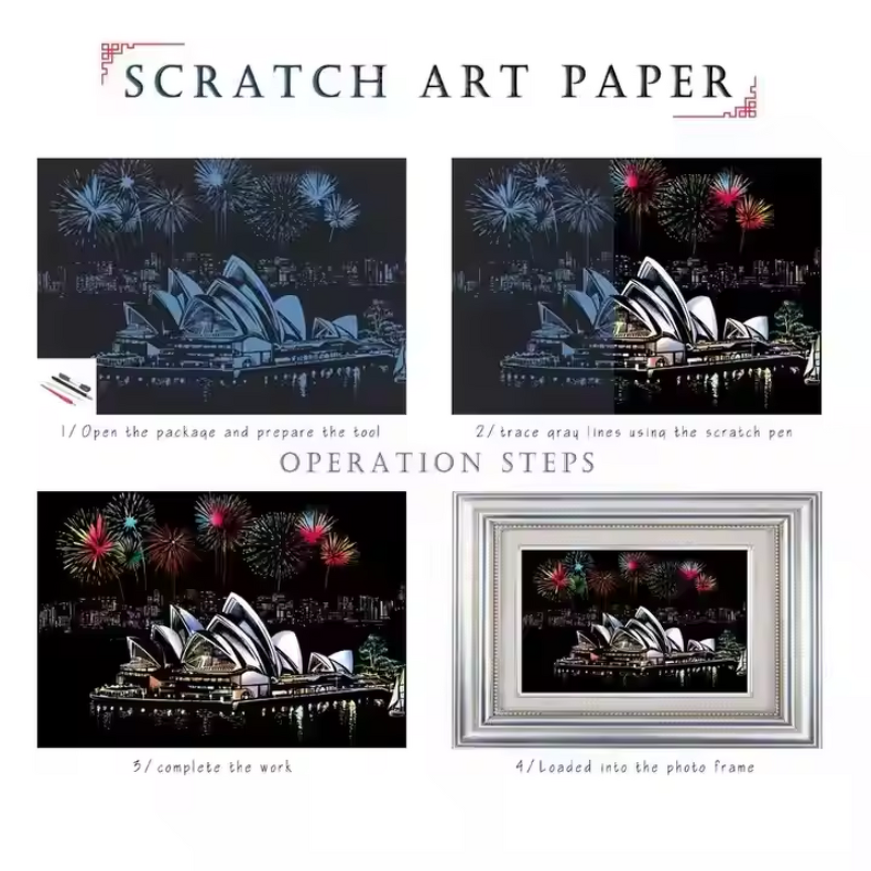 Scratch Art Paper Set Factory - OEM Magic Scratch Off Kids Craft