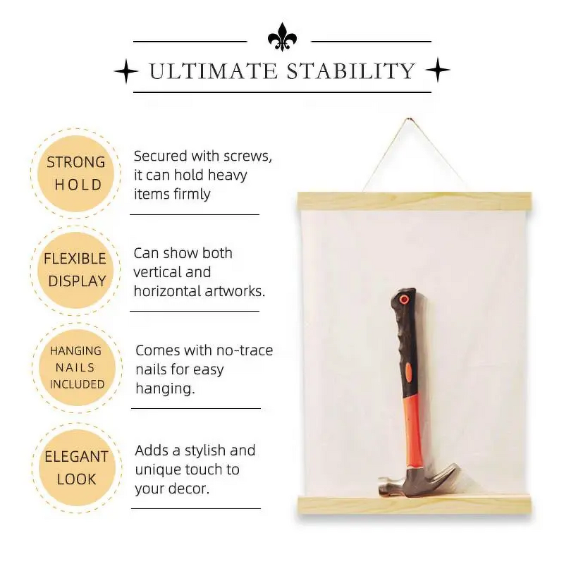 Wooden Scroll Canvas Frame Manufacturer - OEM Screw Fixed Hand Painted