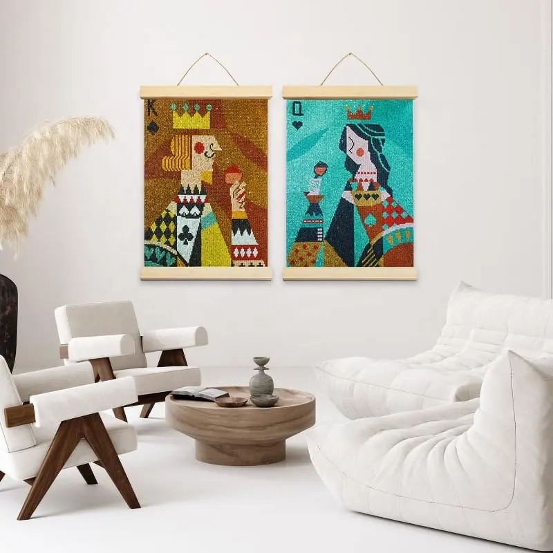 Wooden Scroll Canvas Frame Manufacturer - OEM Screw Fixed Hand Painted