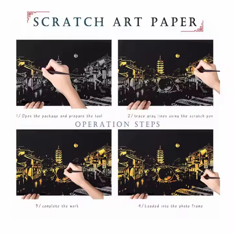 Animal Scratch Art Paper Manufacturer - OEM Creative Scratching Drawing