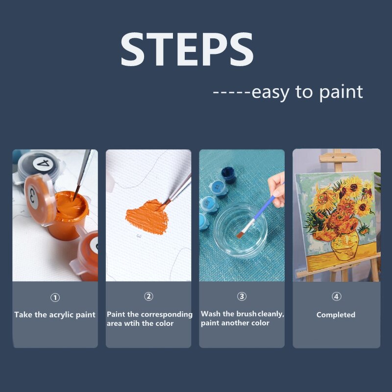 Paint by Numbers Kit Factory - OEM DIY 24/36/48/64 Colors Custom