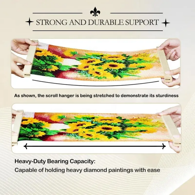 Wooden Scroll Canvas Frame Manufacturer - OEM Screw Fixed Hand Painted