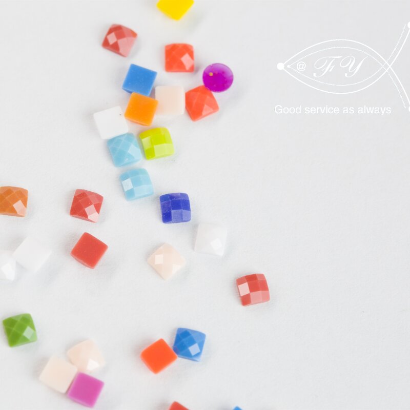 Square Diamond Drills Manufacturer - OEM DMC 447 Colors Resin 2.5mm