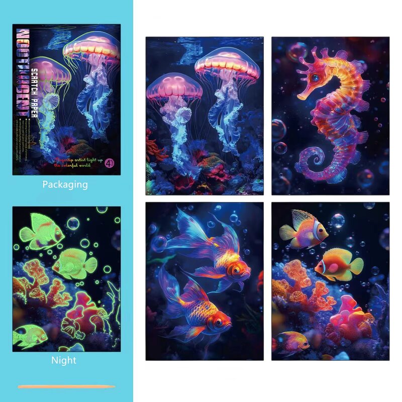 Luminous Scratch Painting Set Manufacturer - OEM DIY Glow in Dark