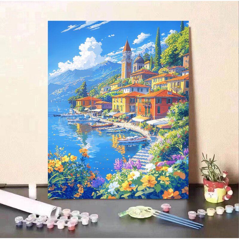 Digital Oil Painting Kit Manufacturer - OEM DIY Handmade Scenery
