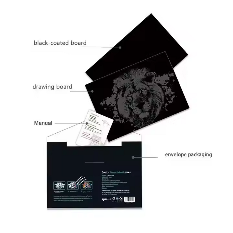 Animal Scratch Art Paper Manufacturer - OEM Creative Scratching Drawing