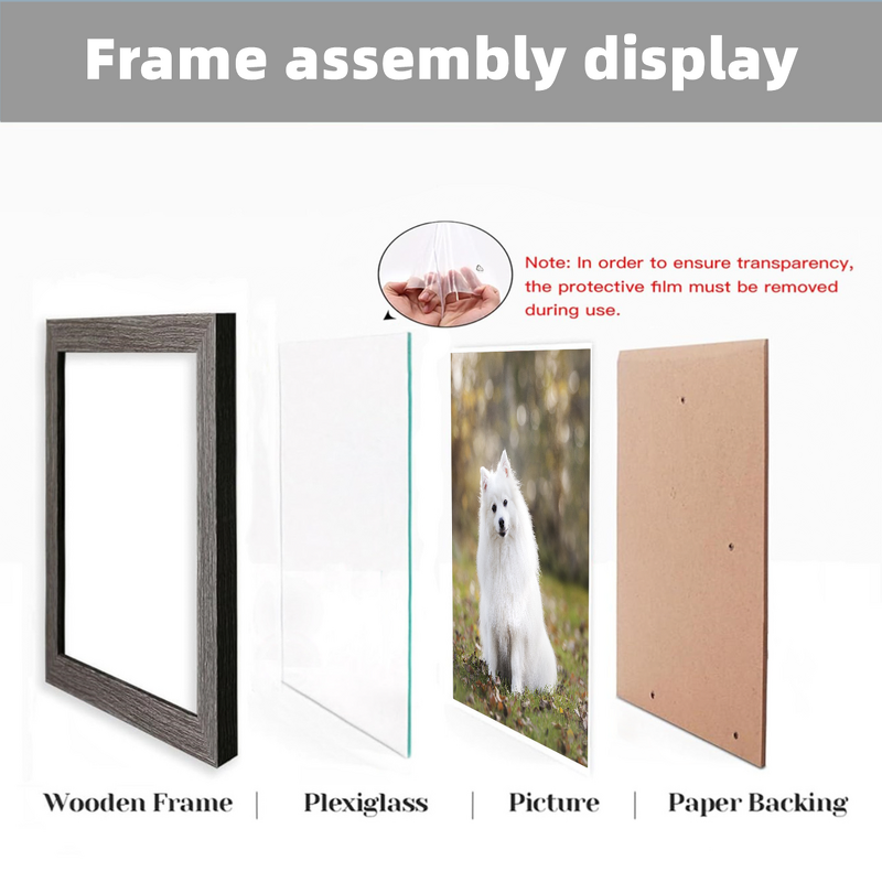 Wood Picture Frame Manufacturer - OEM A3 A4 Plexiglass Wall Mount