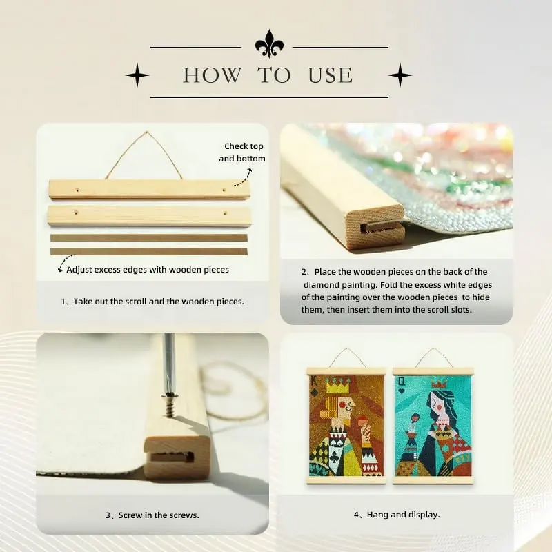 Wooden Scroll Canvas Frame Manufacturer - OEM Screw Fixed Hand Painted