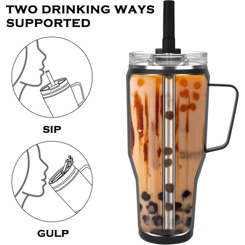 Double Wall Tumbler Factory - OEM 40oz Insulation Coffee Straw Travel Cup