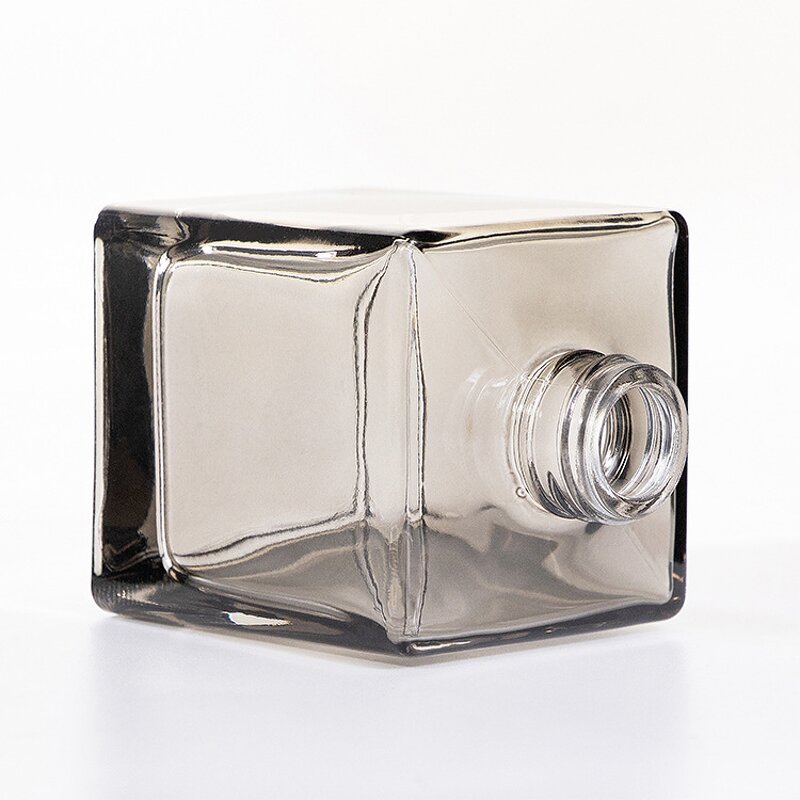 Perfume Bottle Factory - OEM Rectangle 50ml 100ml Crimp Spray Amber Bottle