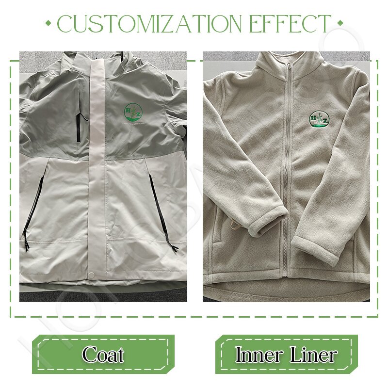 Windproof Fleece Jacket Factory - OEM 2in1 Camping Fishing Removable Liner