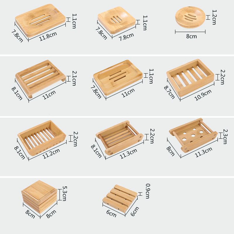 Bamboo Soap Dish Supplier - OEM Wooden Natural Soap Tray Holder Storage Box