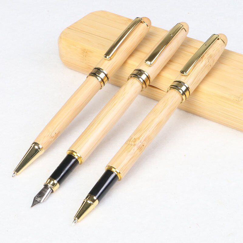 Bamboo Gift Set Supplier - OEM New Design UV Printing Pen Holder Set