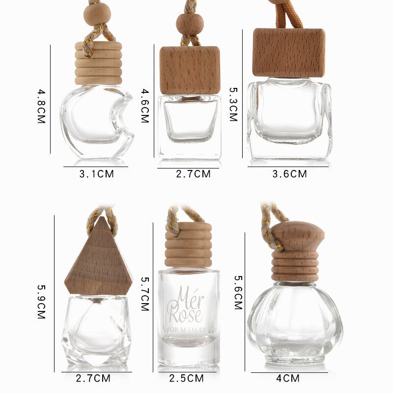 Car Air Freshener Manufacturer - OEM Hanging Empty Pendant Clear Glass Vials
