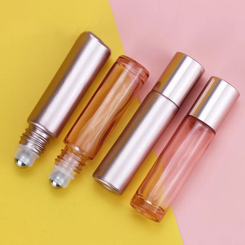 Roll on Bottle Factory - OEM 10ml Pink Thick Glass Essential Oil Roller