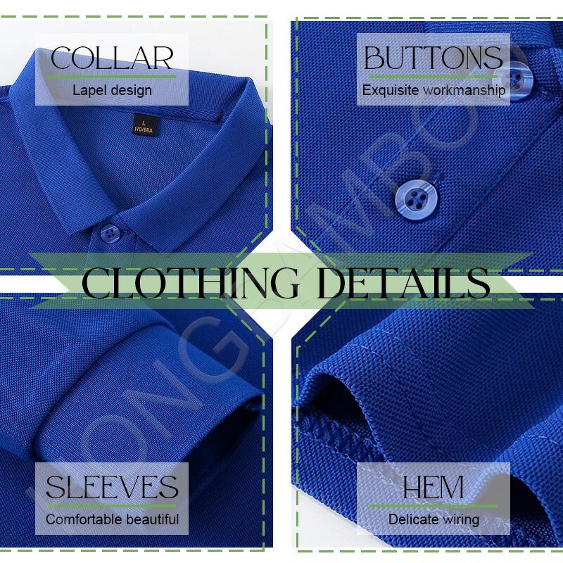 Polo Shirt Manufacturer - OEM 210g Long-sleeved Men Women Flat-knit Collar