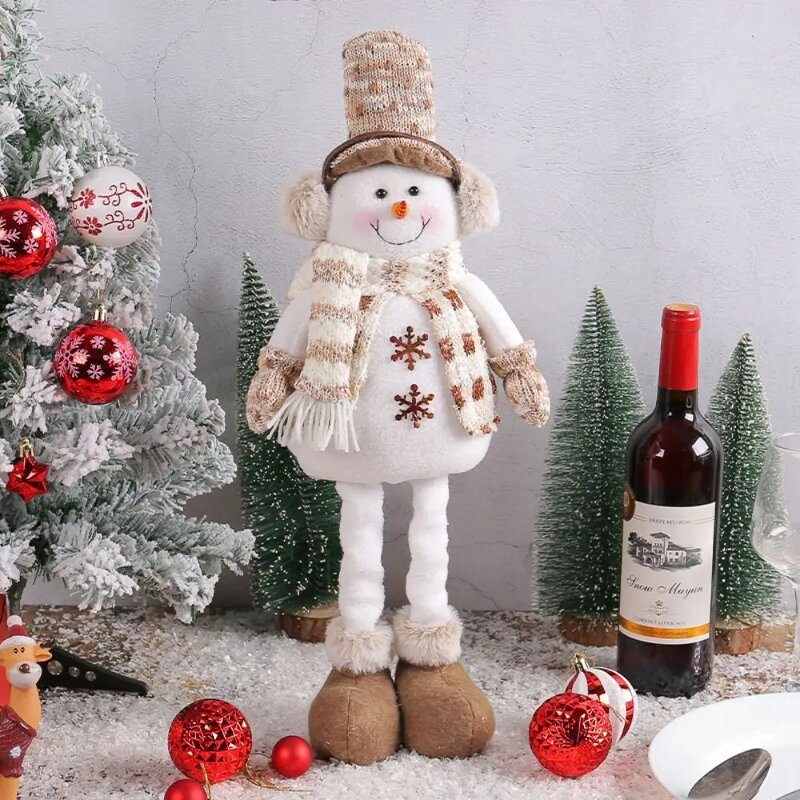 Telescopic Snowman Doll Manufacturer - OEM Cute Soft Santa Claus Elk Decoration