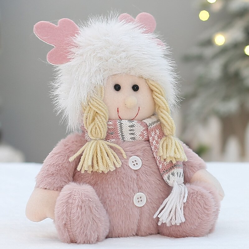 Pink Plush Christmas Decor Supplier - OEM New Boy Girl Desktop Ornaments Gifts