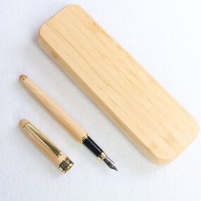 Bamboo Gift Set Supplier - OEM New Design UV Printing Pen Holder Set