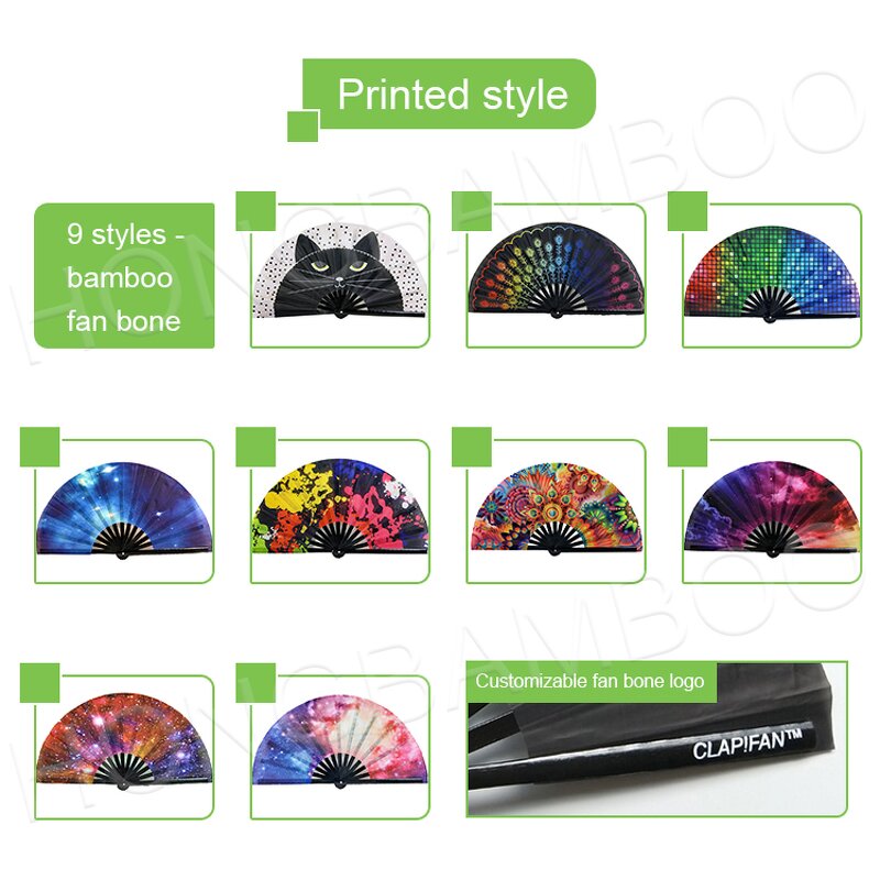 DIY Folding Fan Supplier - OEM Large Silk Fan Custom Logo Handmade