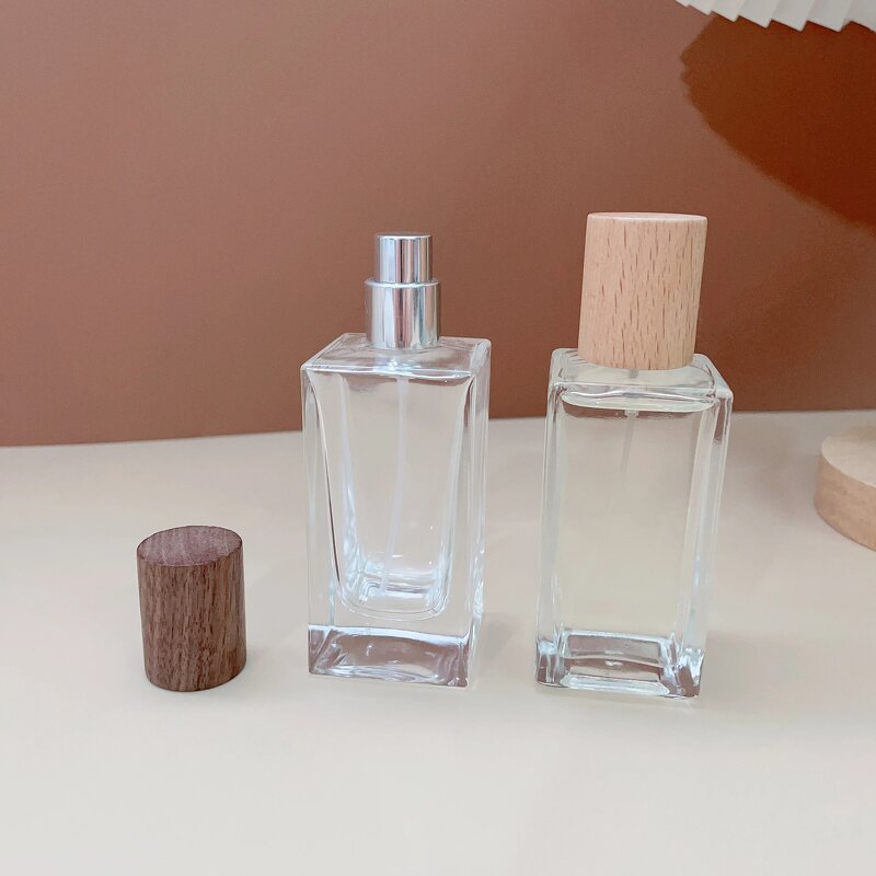 Perfume Atomizer Bottle Manufacturer - OEM 30/50ml Glass with Beech Lid Travel