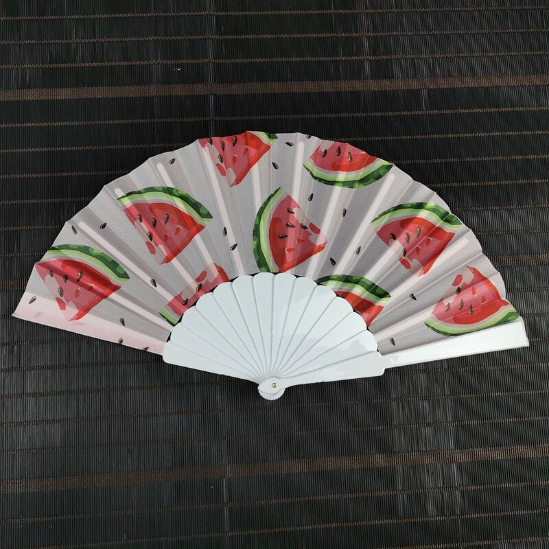 Hand Fan Factory - OEM Customizable Logo Plastic Cloth Folding Fan