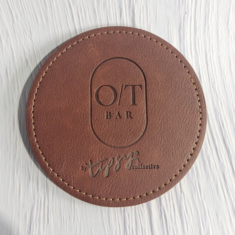 Leather Coasters Supplier - OEM Customizable Logo Easy to Clean Tea Pad