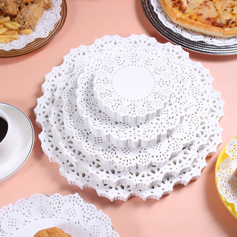 Lace Paper Doilies Factory - OEM 100pcs White Placemats Gift Wrap Crafts