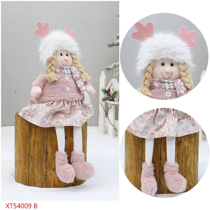 Pink Plush Christmas Decor Supplier - OEM New Boy Girl Desktop Ornaments Gifts