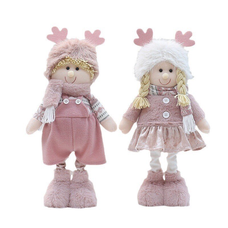 Pink Plush Christmas Decor Supplier - OEM New Boy Girl Desktop Ornaments Gifts