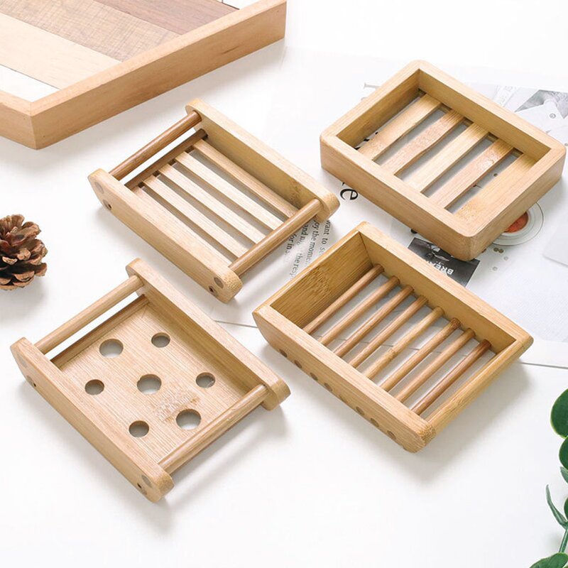 Bamboo Soap Dish Supplier - OEM Wooden Natural Soap Tray Holder Storage Box