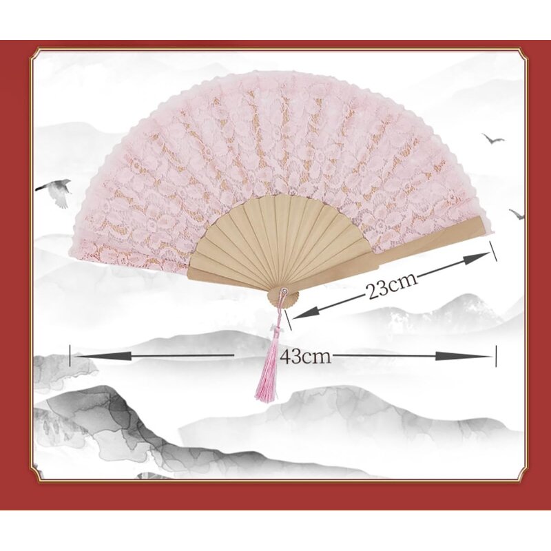 Custom Wedding Fan Manufacturer - OEM Spanish Wood Lace Carved Portable Fan