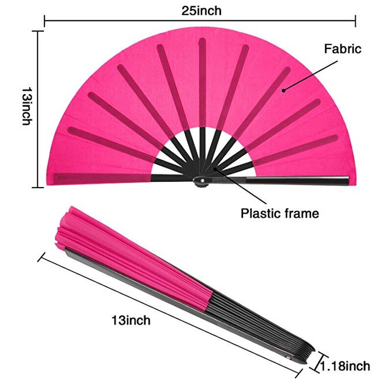 Bamboo Hand Fan Factory - OEM Custom Logo Printed 33cm Large Folding Fan