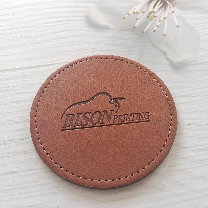 Leather Coasters Supplier - OEM Customizable Logo Easy to Clean Tea Pad