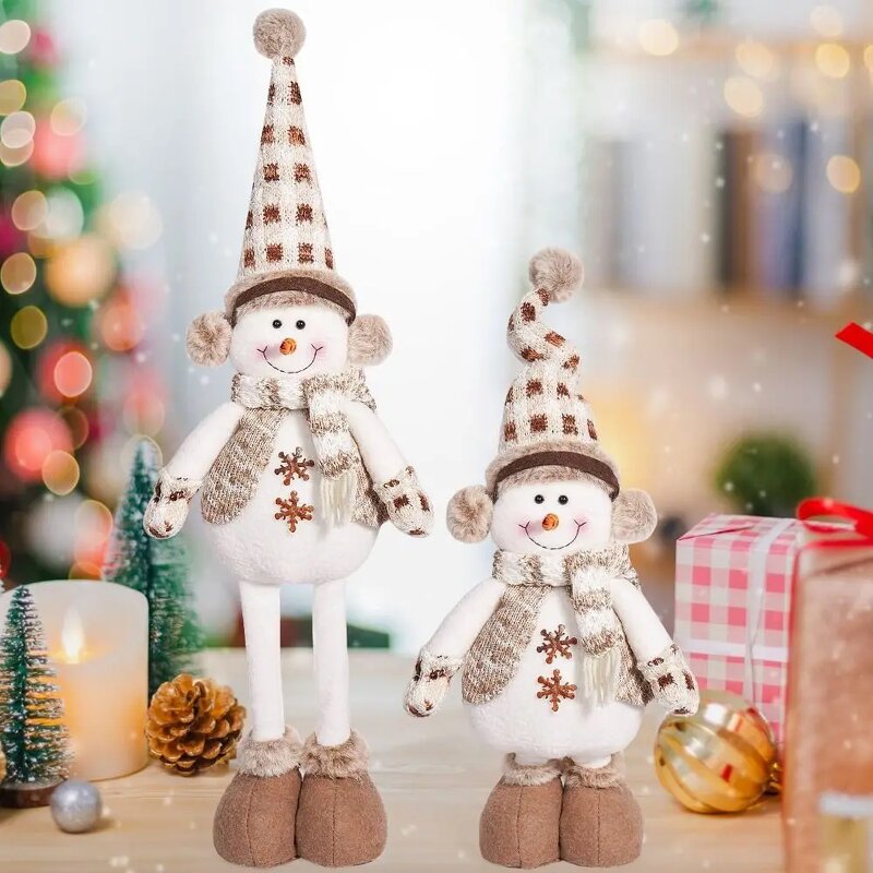 Telescopic Snowman Doll Manufacturer - OEM Cute Soft Santa Claus Elk Decoration