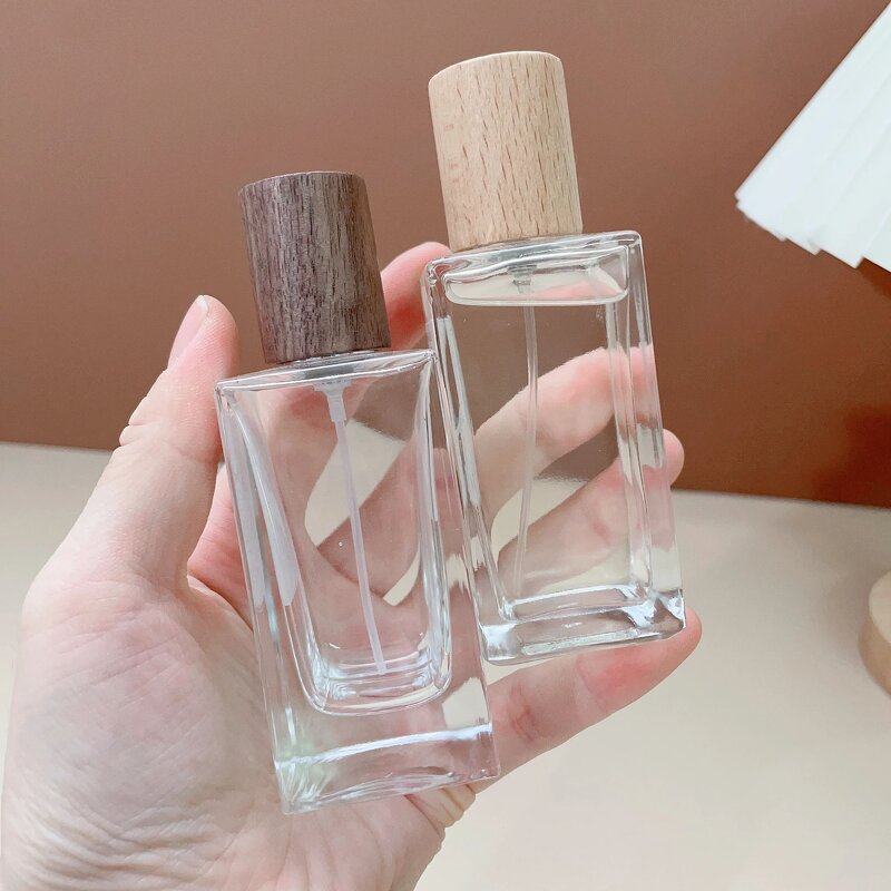 Perfume Atomizer Bottle Manufacturer - OEM 30/50ml Glass with Beech Lid Travel