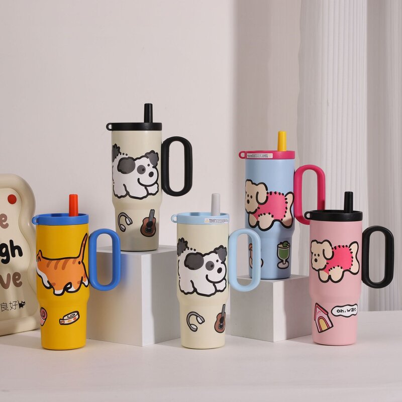 Stainless Steel Cup Manufacturer - OEM Modern Handle Insulated 500ml Travel Mug