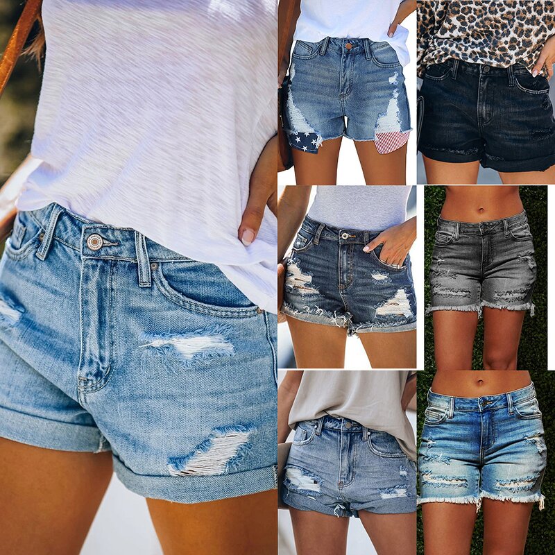 Women's Denim Shorts Factory - OEM 2024 Summer Slimming Zipper