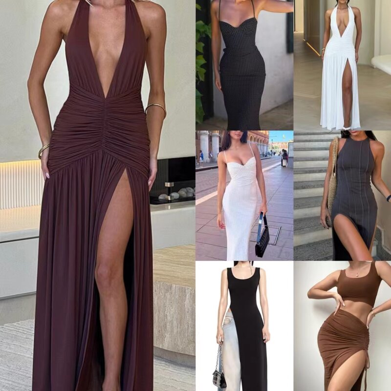 Summer Dress Manufacturer - OEM Wholesale Printed Elastic Retro