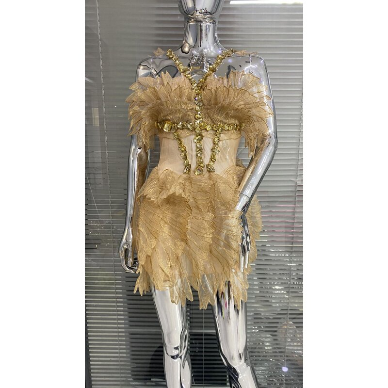 Stage Costume Dress Manufacturer - OEM Sexy Off Shoulder Halter